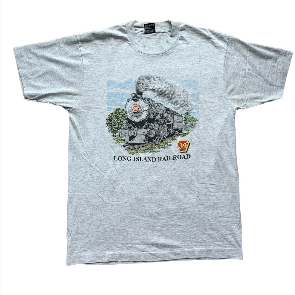 Vintage Best Fruit of the Loom Long Island Railroad Graphic Tee Single Stitch